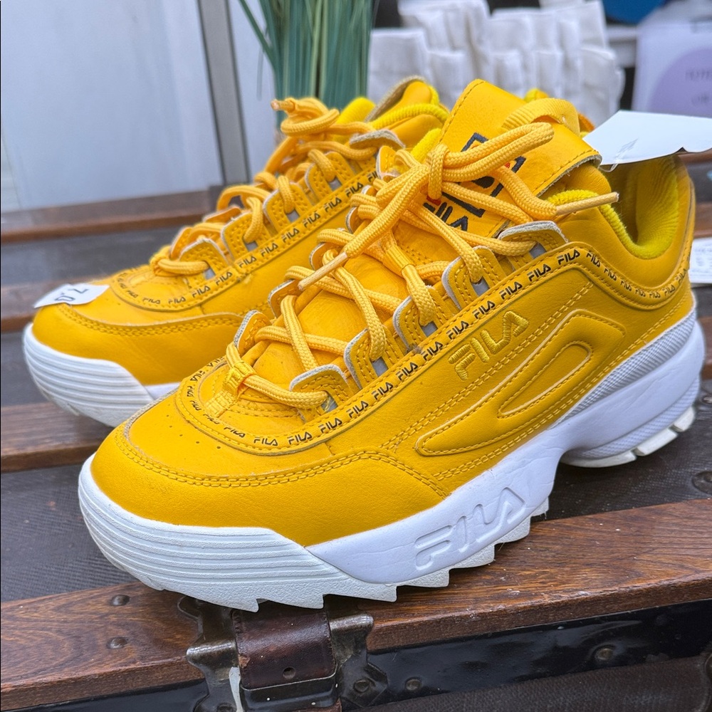 Fila Vibrant Yellow Athletic Shoes - Picture 12 of 12